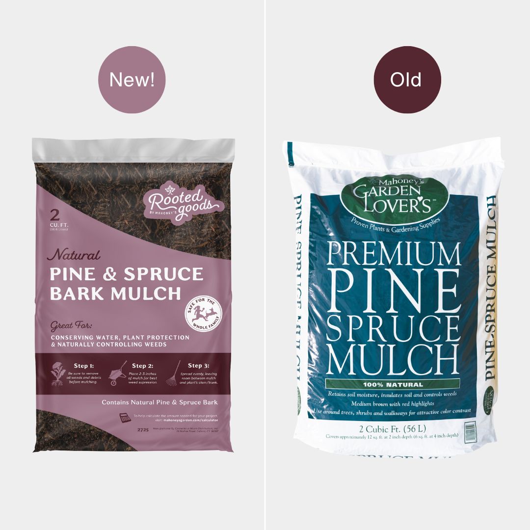 Natural Pine & Spruce Bark Mulch – Rooted Goods – 2 CU FT